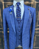 Blue plaid suit