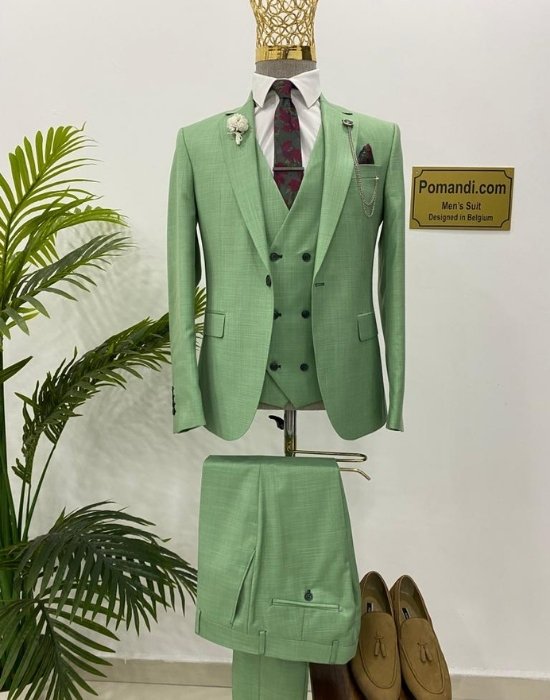 Wedding Suit Mint Green  Light Green Suit Men – Banzido