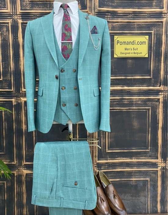 Turquoise suit