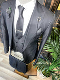 "All Black" Black Wedding Suit
